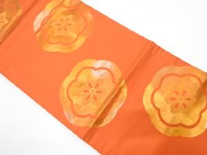 梅模様織り出し　名古屋帯